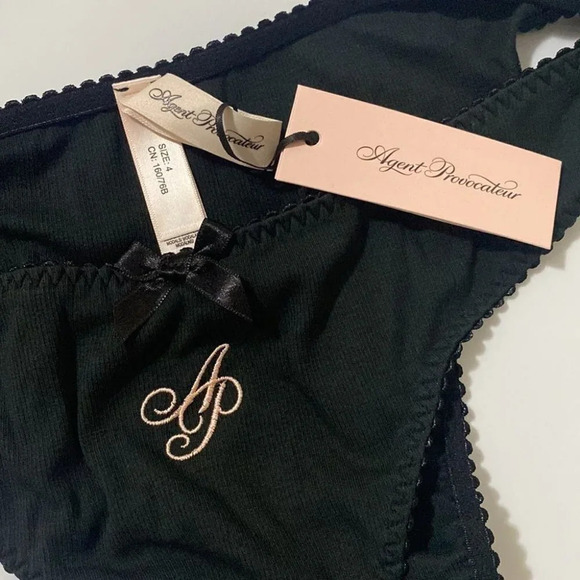 Agent Provocateur Ange Black 2-piece Set: Camisole / Brief AP4 Large - Picture 9 of 9